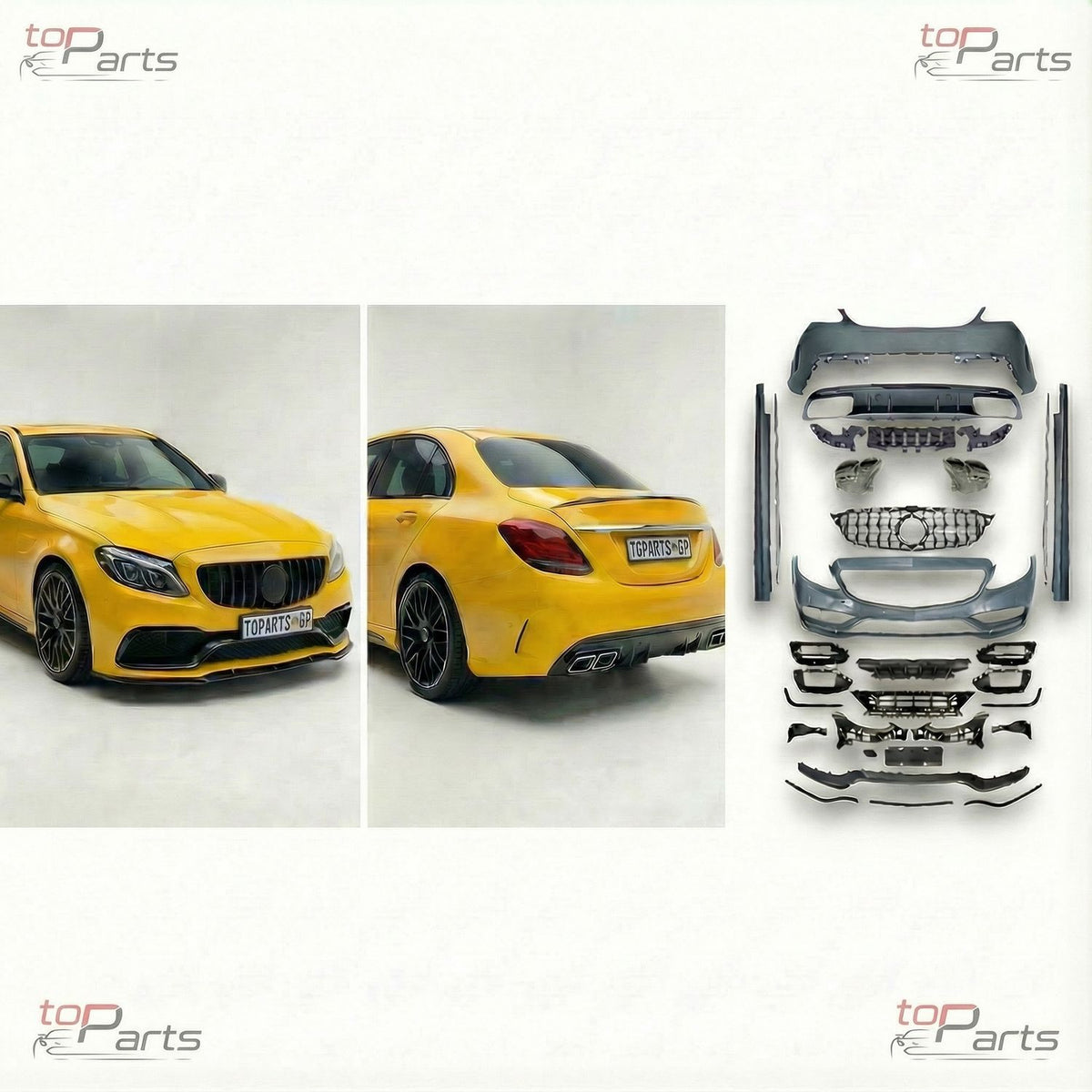 Bumper Kit Complete W205 F/L AMG C63 for Mercedes-Benz C-CLASS